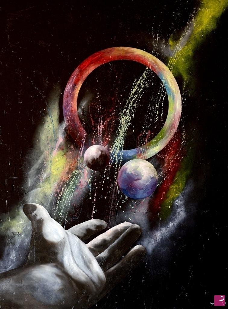 quadri in vendita online - Dio creo' l'universo!