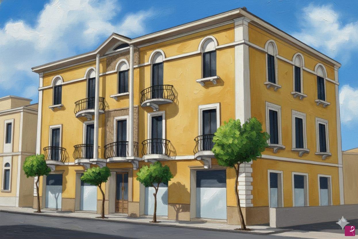 quadri in vendita online - Dipinto del Progetto Palazzo Torre.