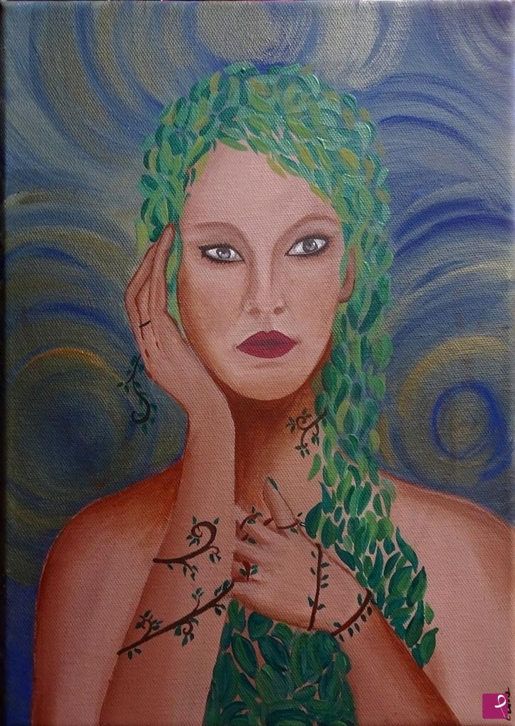 quadri in vendita online - Dipinto su tela "Demetra" - Pittura acrilica, Paint on canvas, acrylics