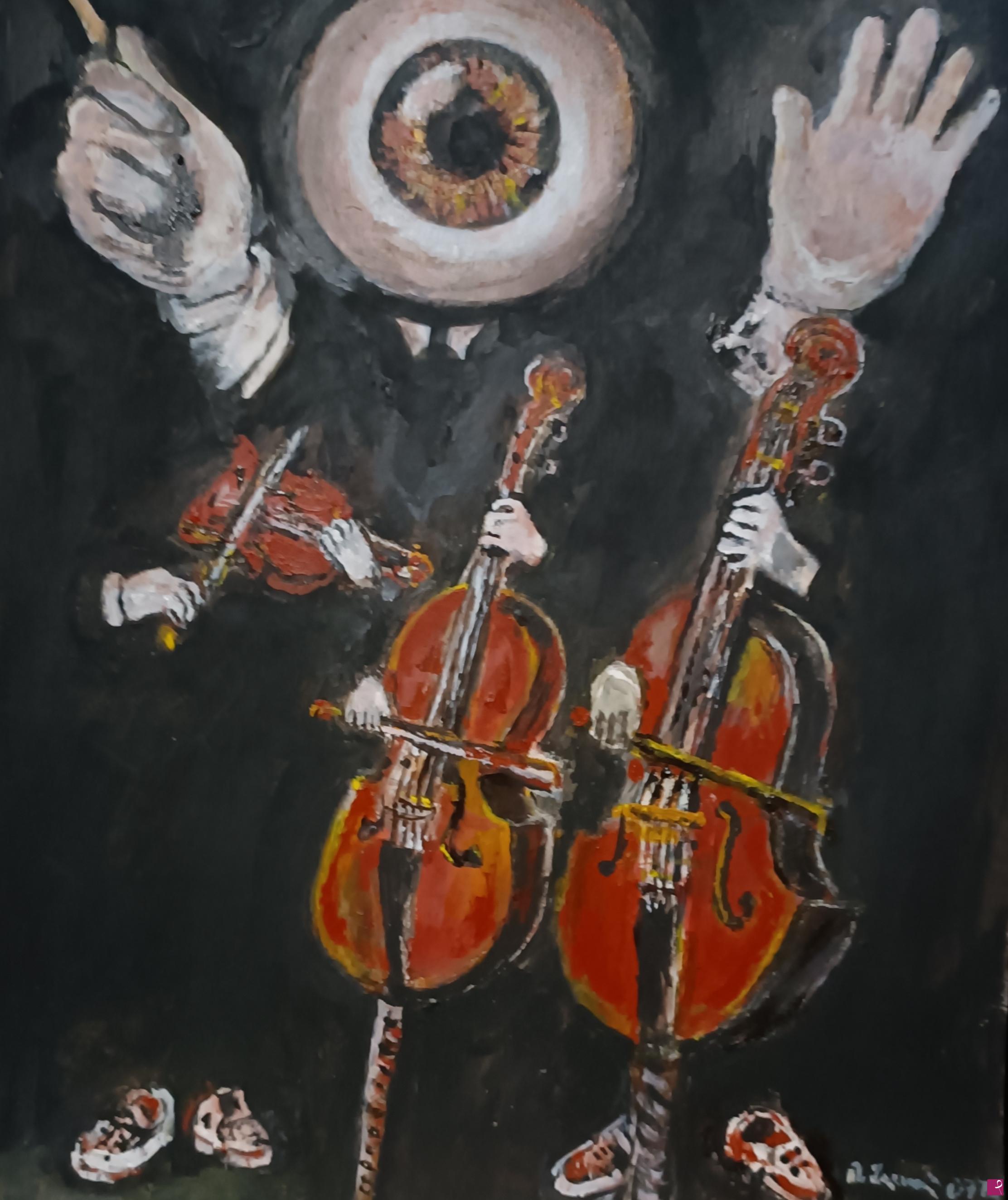 quadri in vendita online - direttore d'orchestra