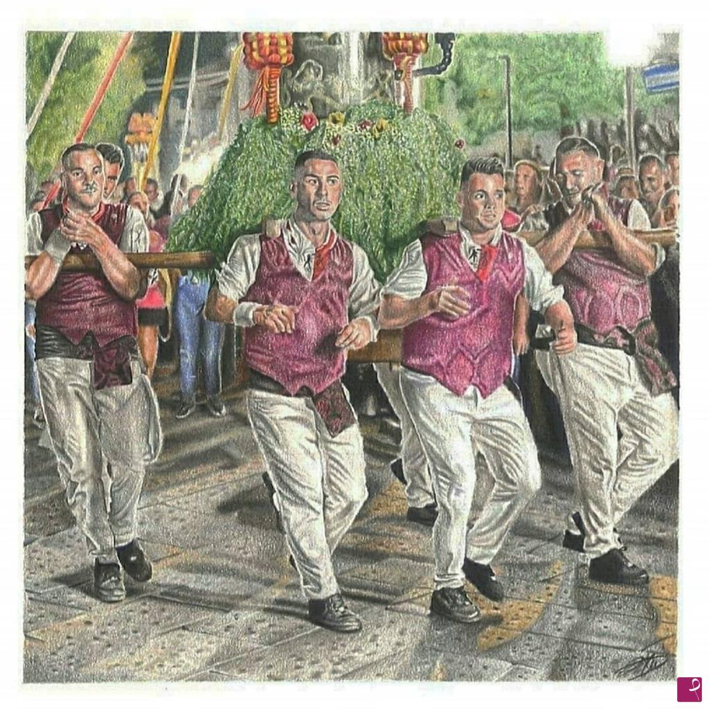 quadri in vendita online - Discesa dei Candelieri, Viandanti 2019