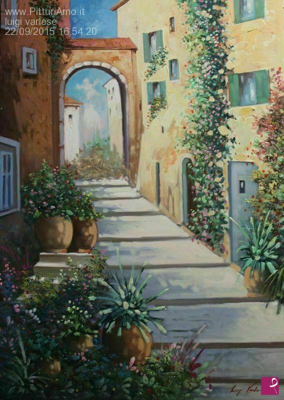quadri in vendita online - Discesa nel cortile