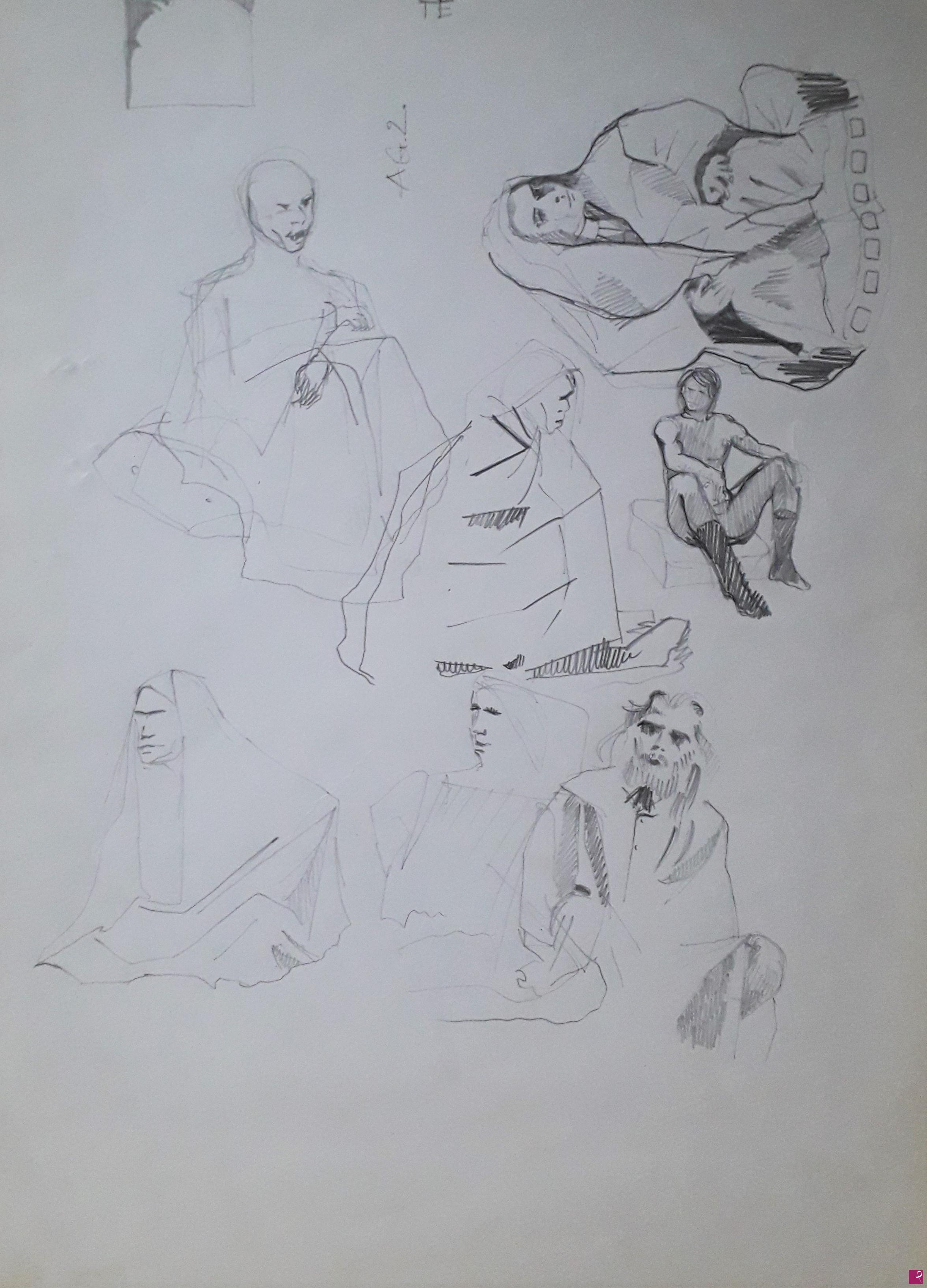 quadri in vendita online - disegni dei personaggi per "Turam di Mu"