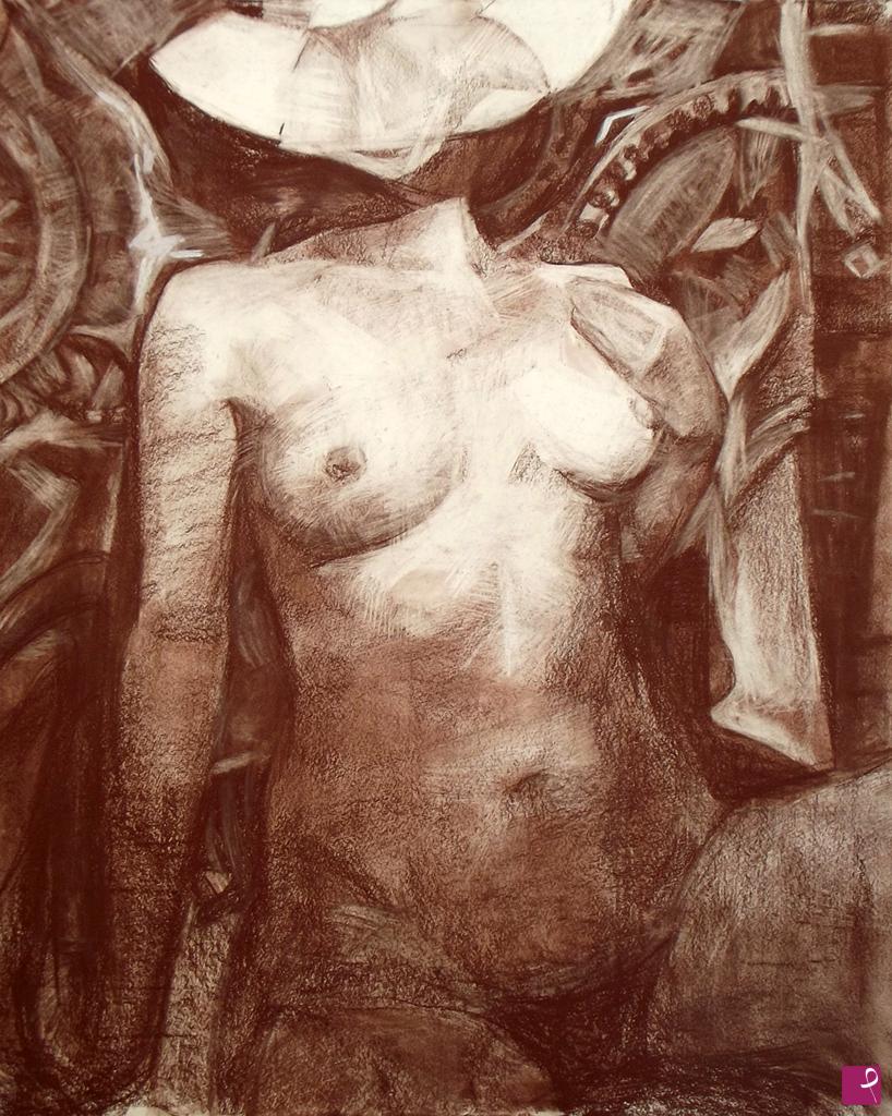 quadri in vendita online - Disegno di nudo