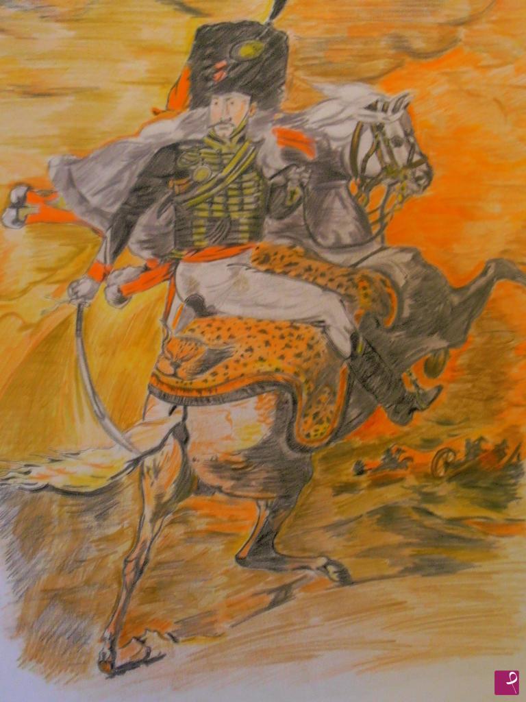 quadri in vendita online - disegno omaggio al pittore Géricault Théodore