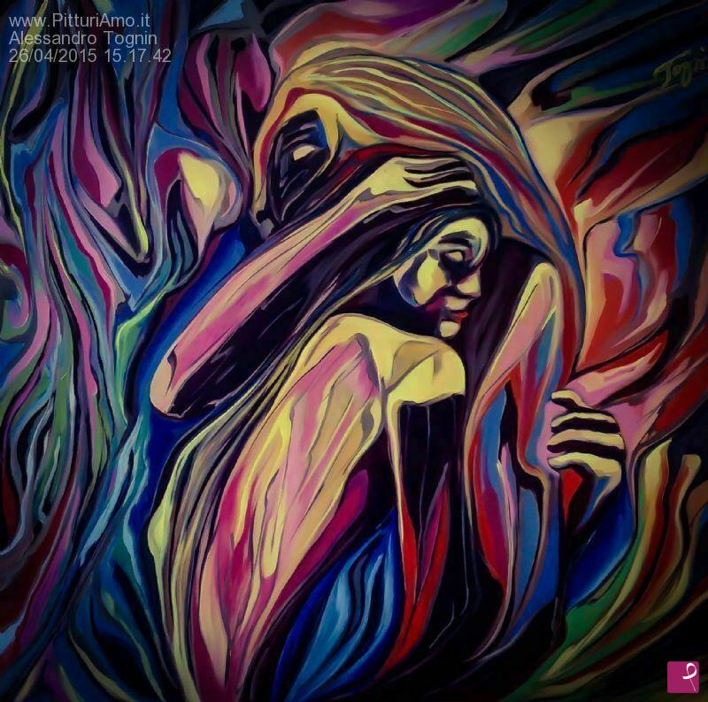 quadri in vendita online - Dissolvenza, olio su tela,80x80cm,2015