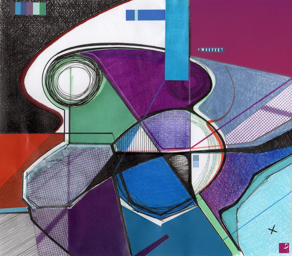 quadri in vendita online - dissolvimento cromogeometrico  dinamico-frammentato 001