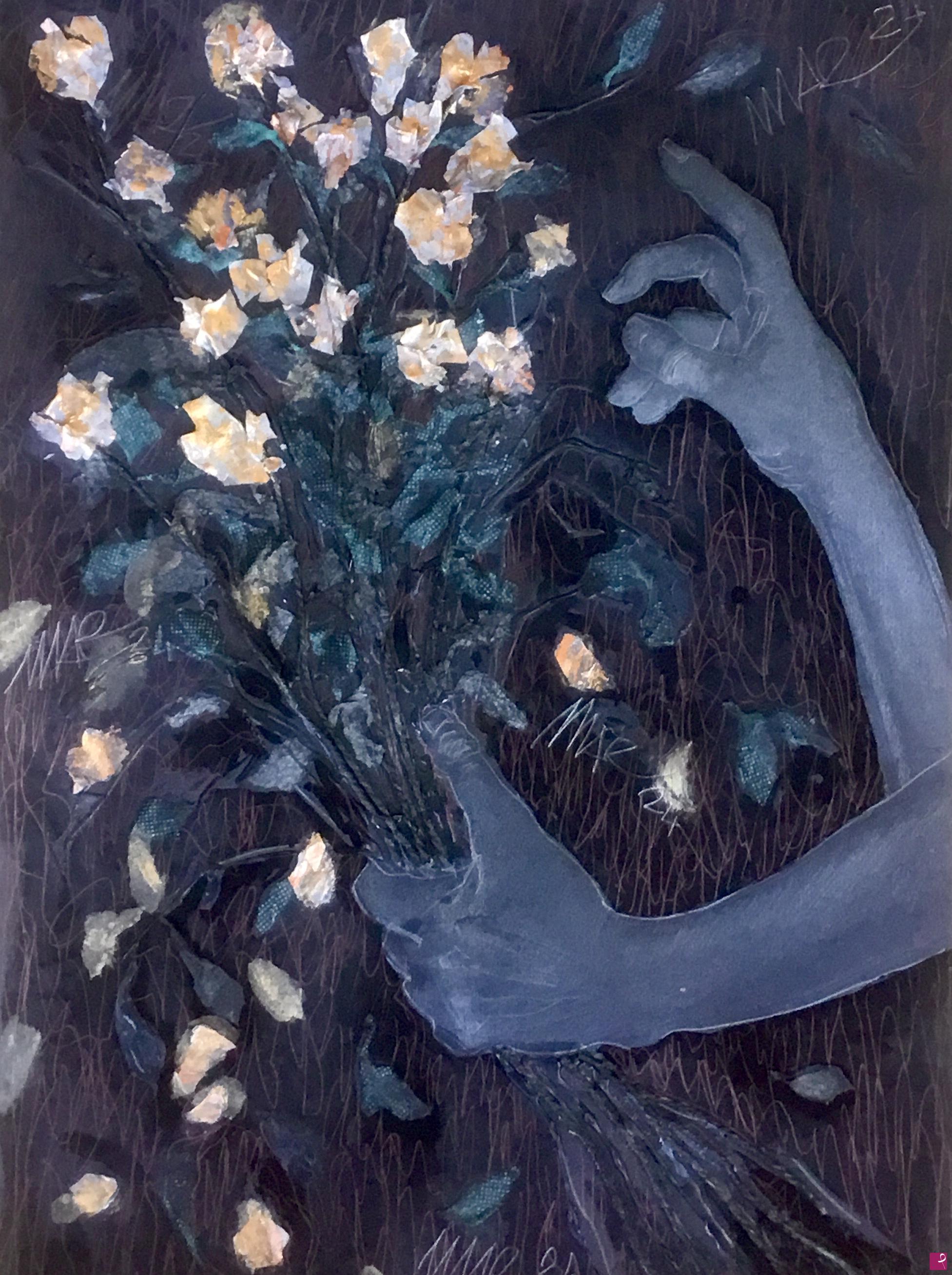 quadri in vendita online - Distracted flowers