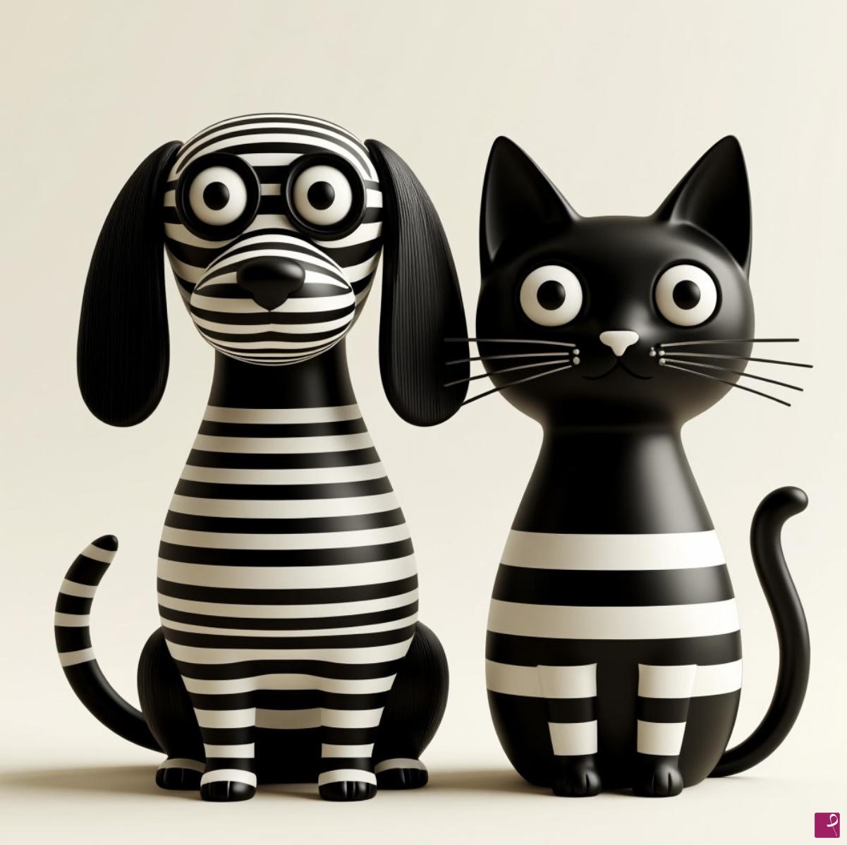 quadri in vendita online - Dog and cat