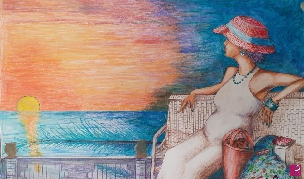 quadri in vendita online - DOLCE ATTESA AL TRAMONTO   (2021)