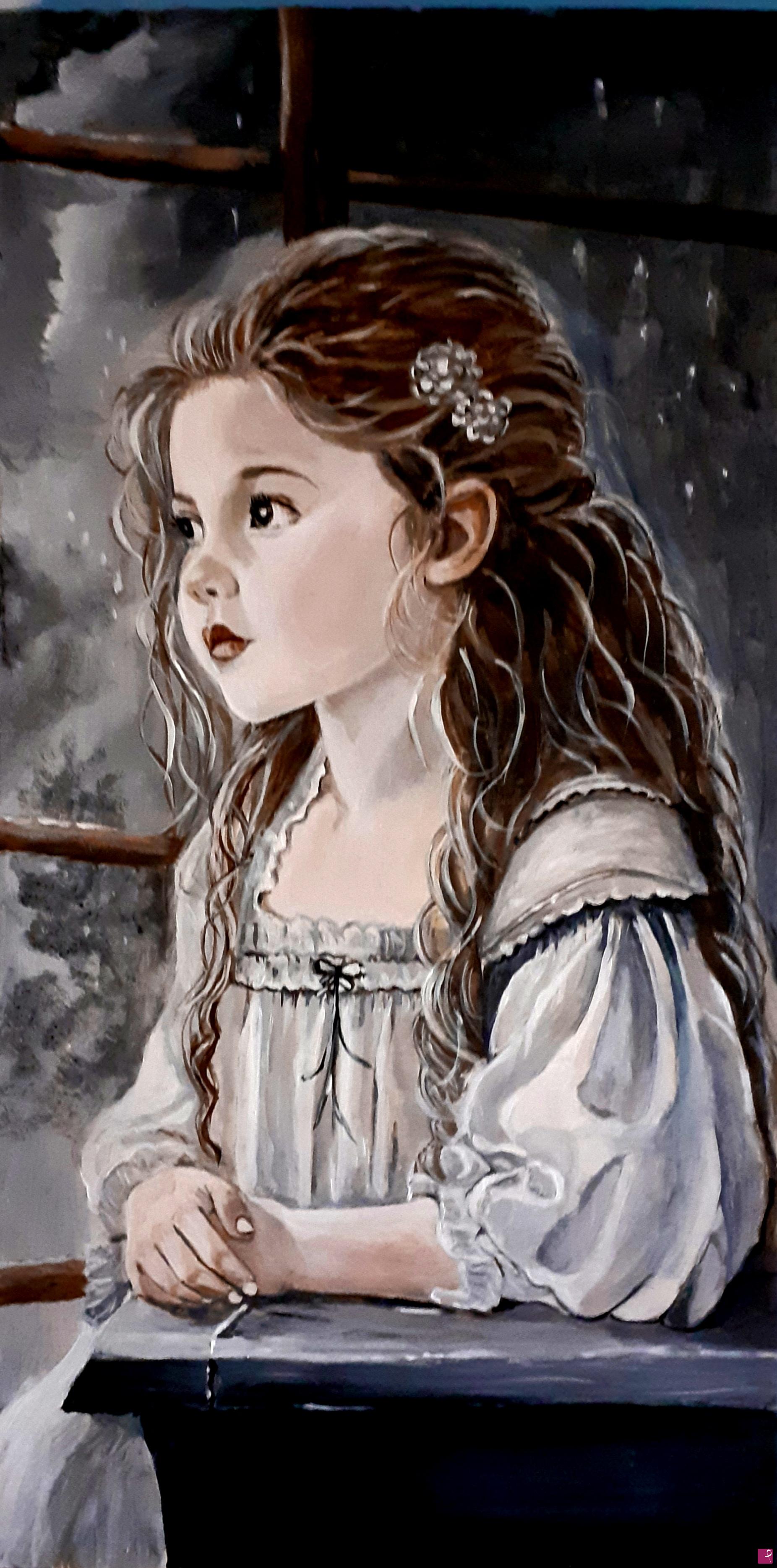 quadri in vendita online - Dolce bambina