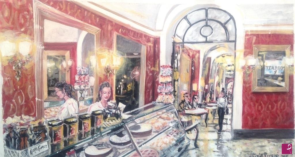quadri in vendita online - Dolci al caffè Greco 
