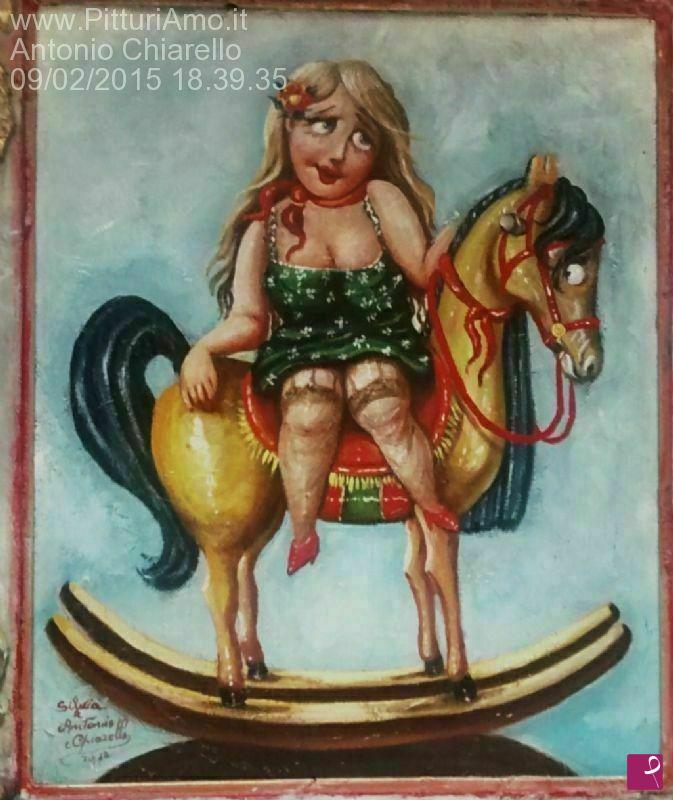 quadri in vendita online - dolly a cavalluccio