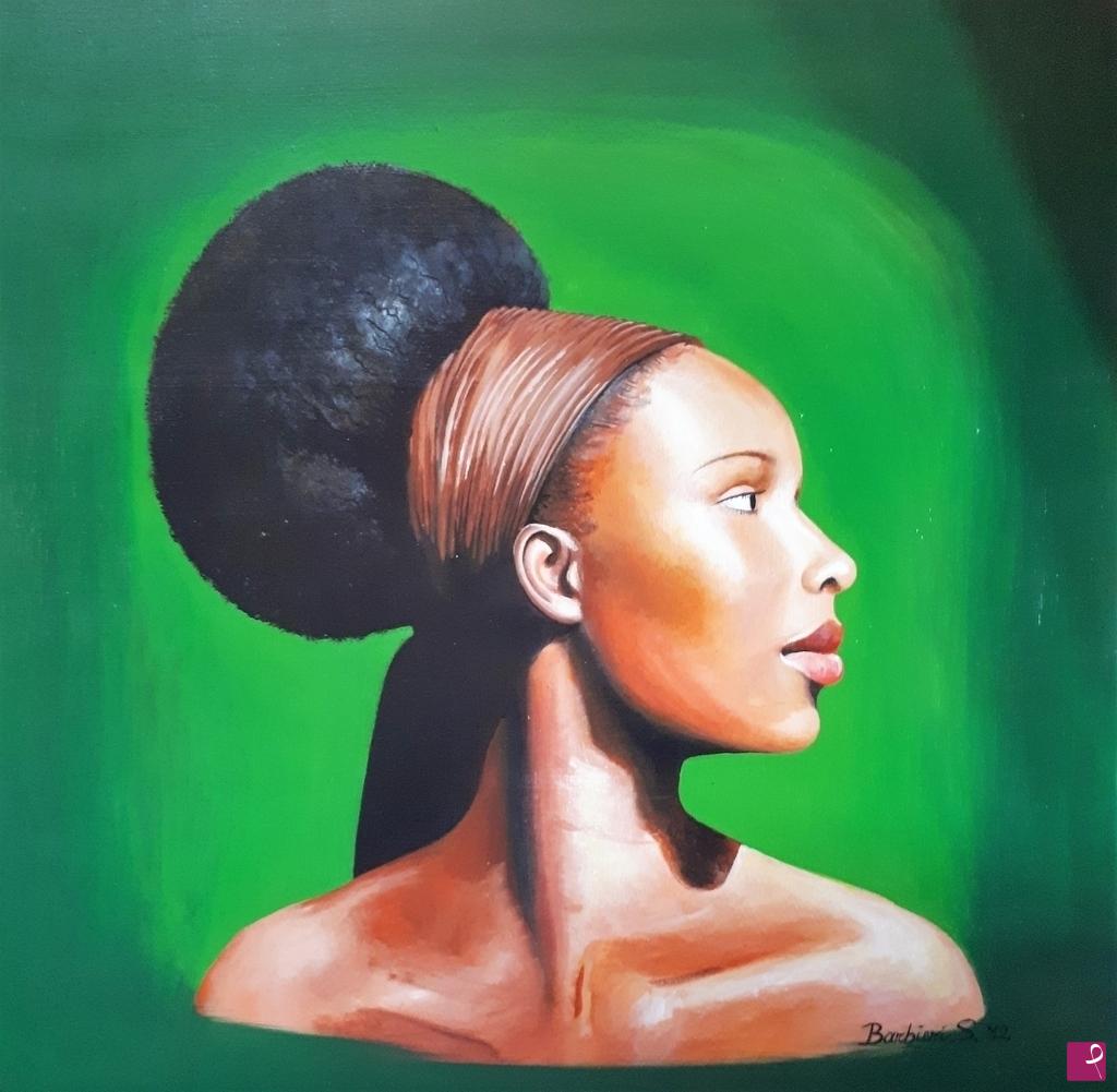 quadri in vendita online - Donna africana