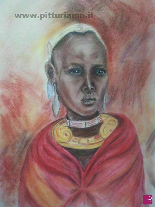 quadri in vendita online - donna africana