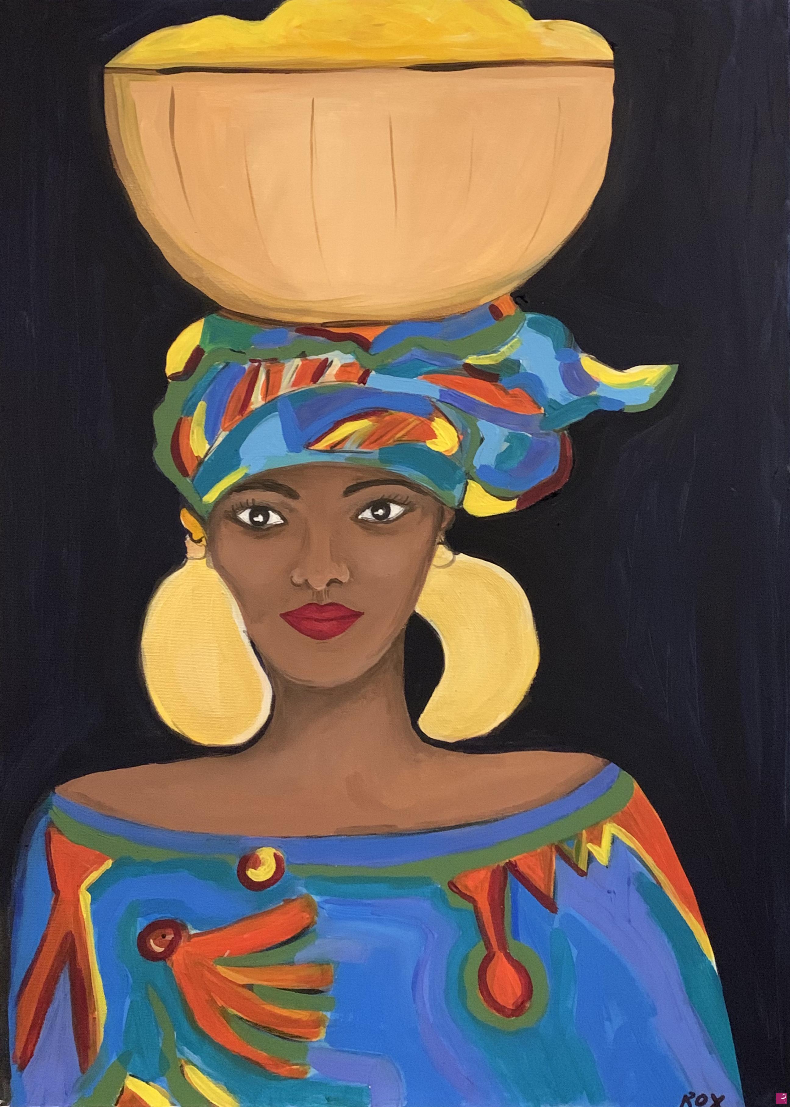 quadri in vendita online - Donna africana 