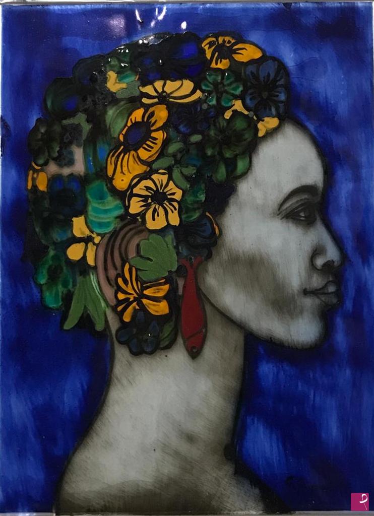 quadri in vendita online - Donna africana