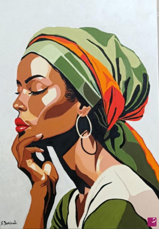 quadri in vendita online - Donna africana 