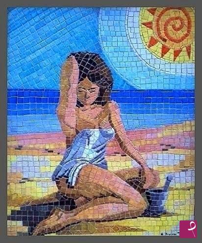 quadri in vendita online - Donna al sole