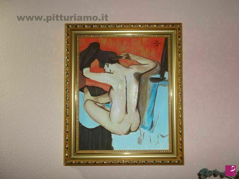 quadri in vendita online - donna che si pettina