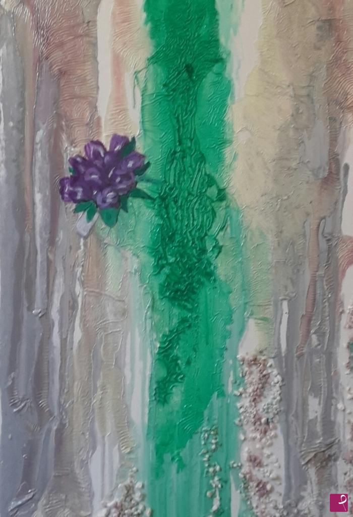 quadri in vendita online - Donna con bouquet