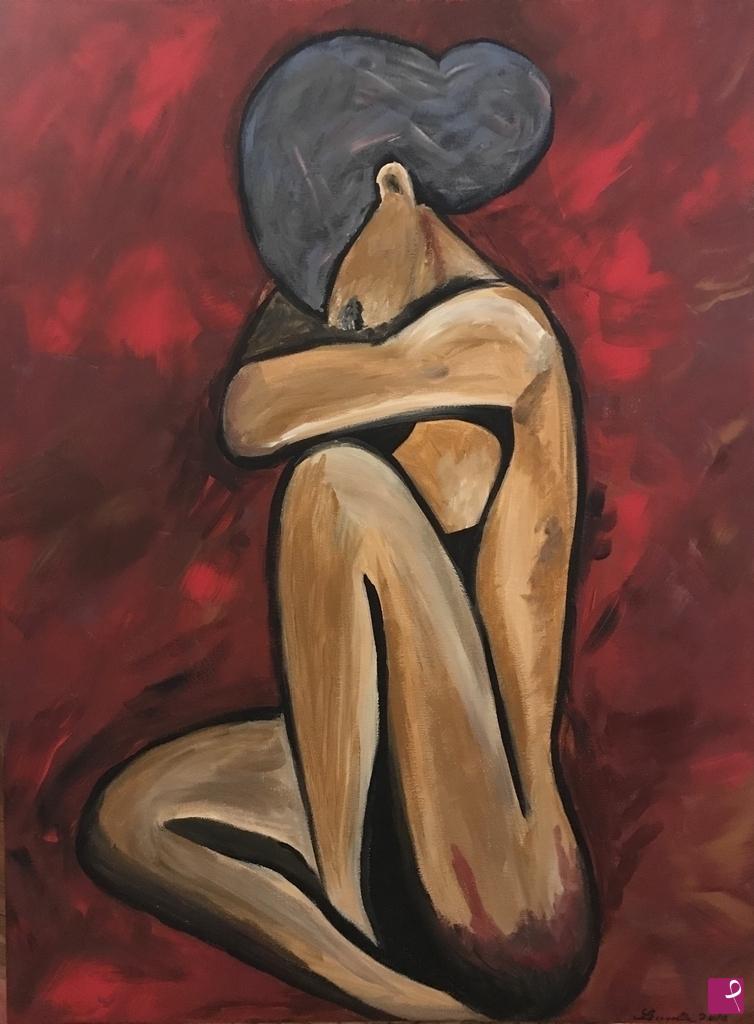 quadri in vendita online - donna d’ombra e di poesia