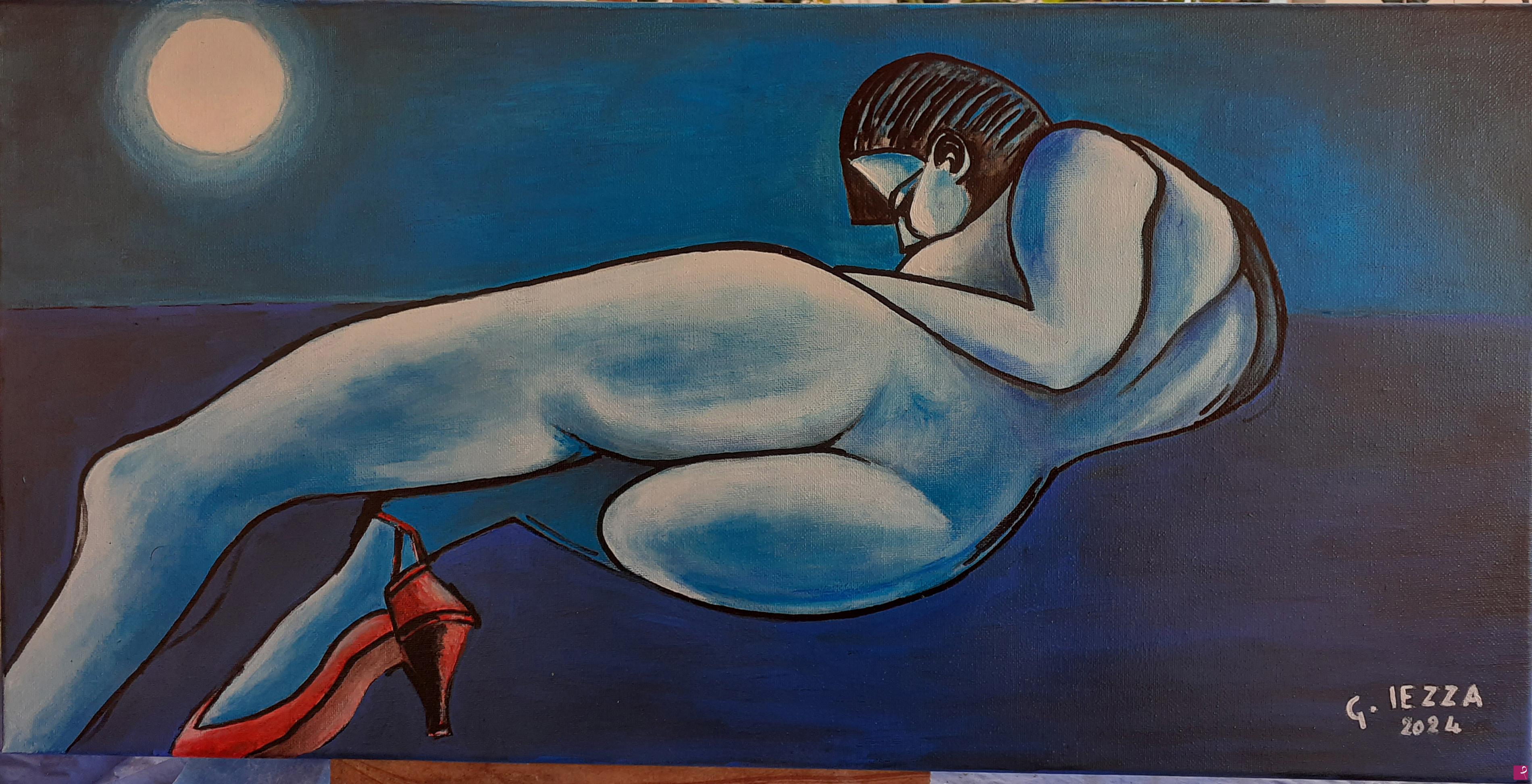 quadri in vendita online - Donna in blu 2 (2023)