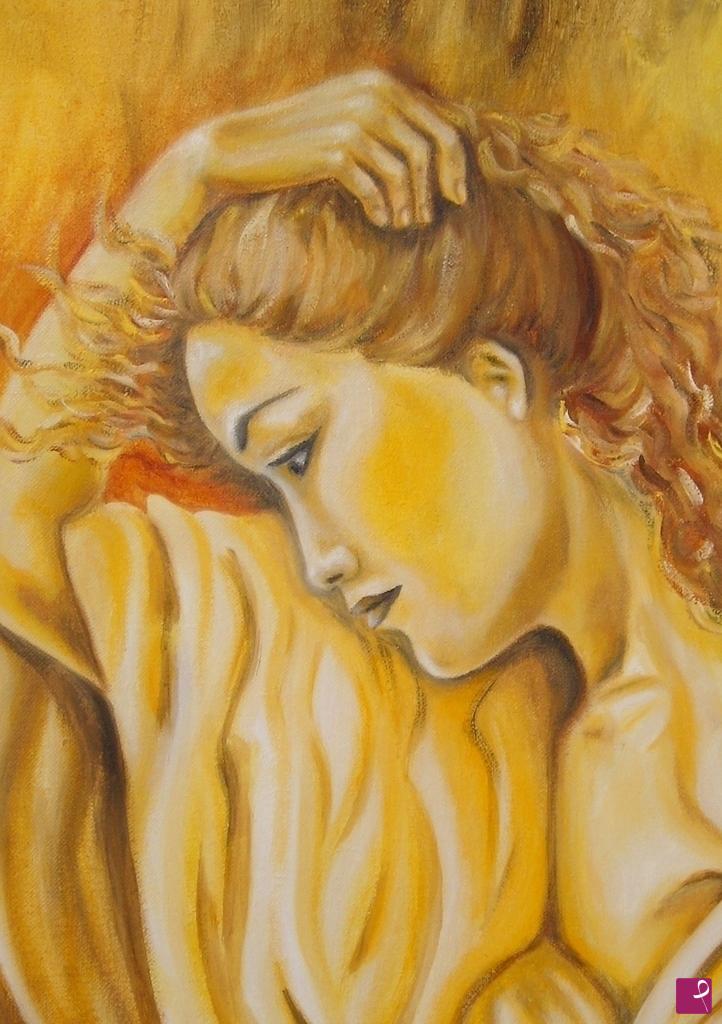 quadri in vendita online - DONNA IN GIALLO