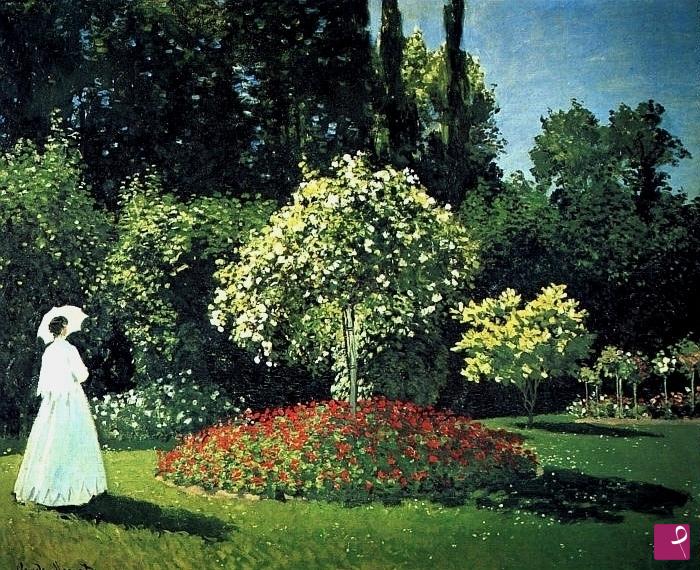 quadri in vendita online - DONNA IN GIARDINO
