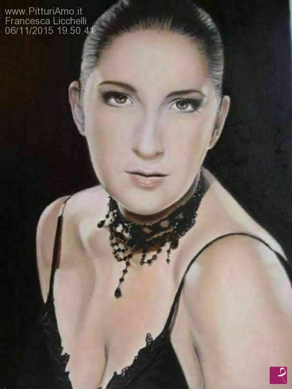 quadri in vendita online - Donna in nero (Eleonora)