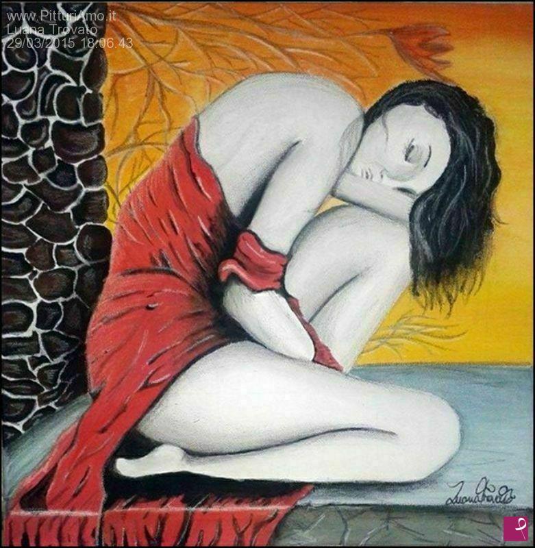 quadri in vendita online - "Donna in Rosso"