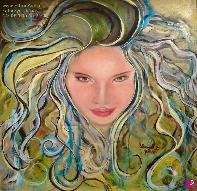 quadri in vendita online - Donna medusa