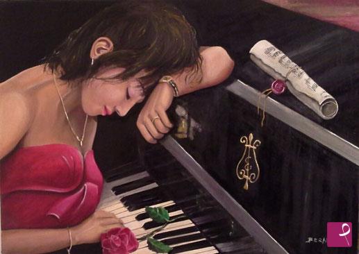 quadri in vendita online - DONNA MUSICA