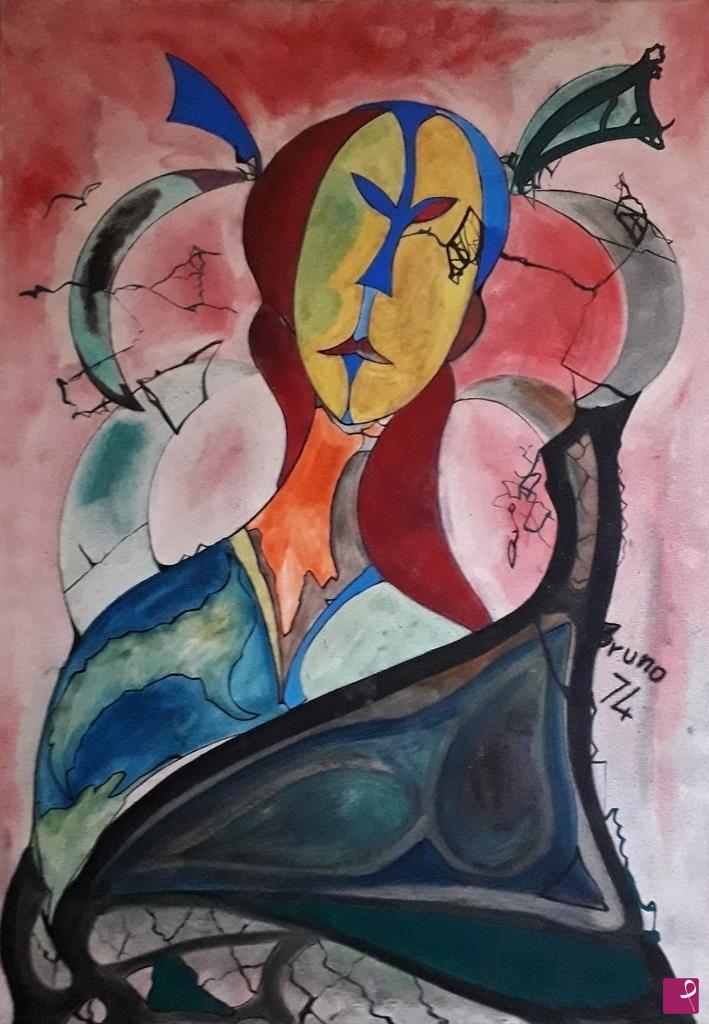 quadri in vendita online - Donna orientale - 1974
