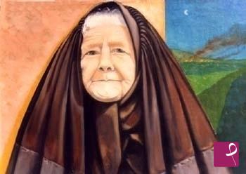 quadri in vendita online - Donna Sarda con il caratteristico copricapo Gallurese