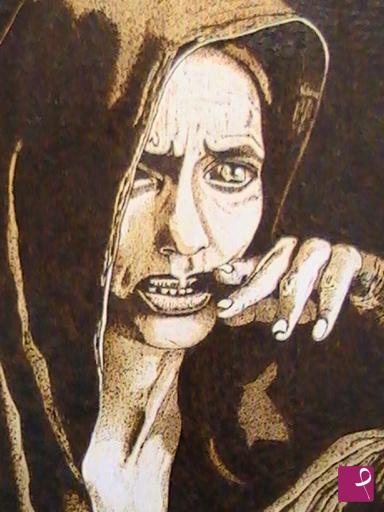 quadri in vendita online - donna tuareg cieca....omaggio a sebastiao salgado