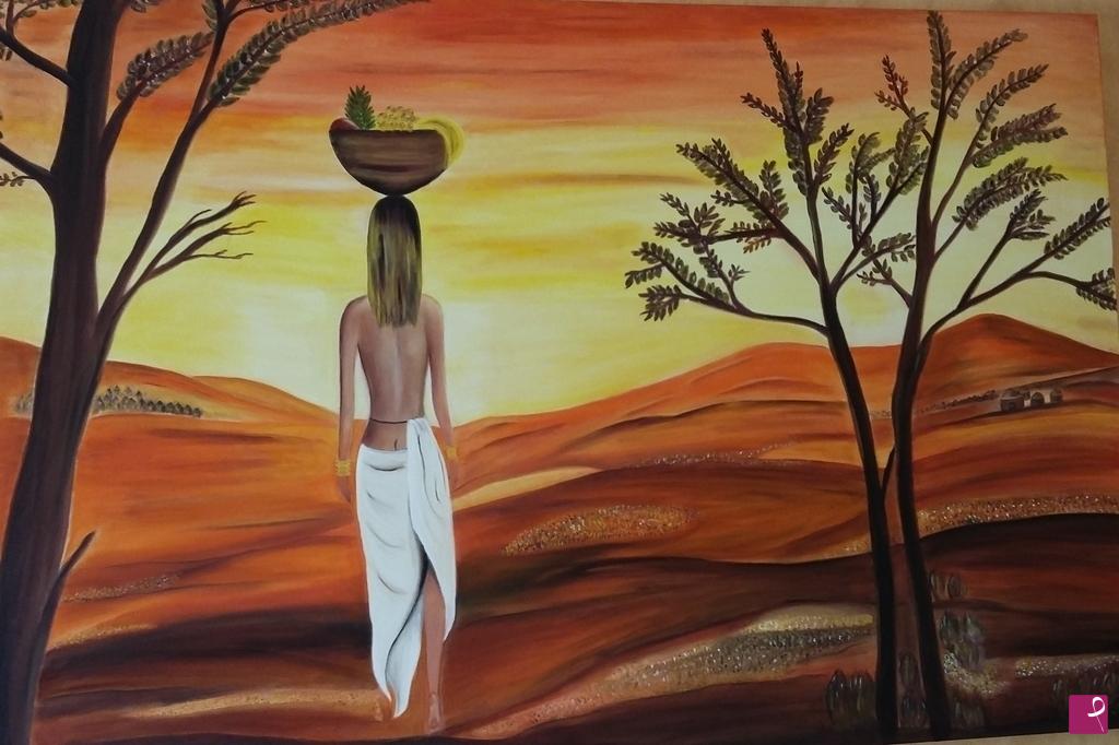 quadri in vendita online - donna verso il tramonto