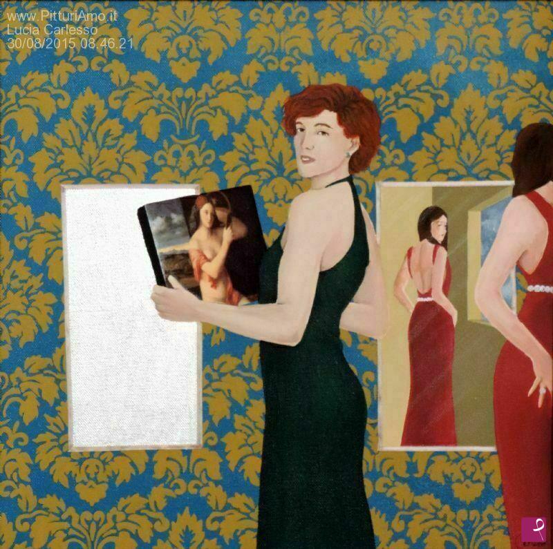 quadri in vendita online - Donne allo spechio