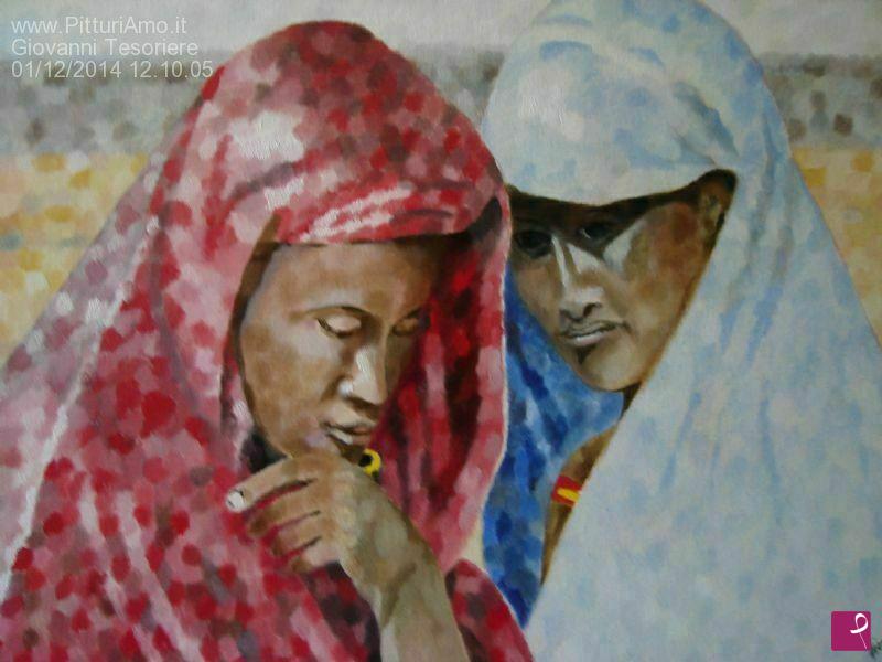quadri in vendita online - Donne del Darfur