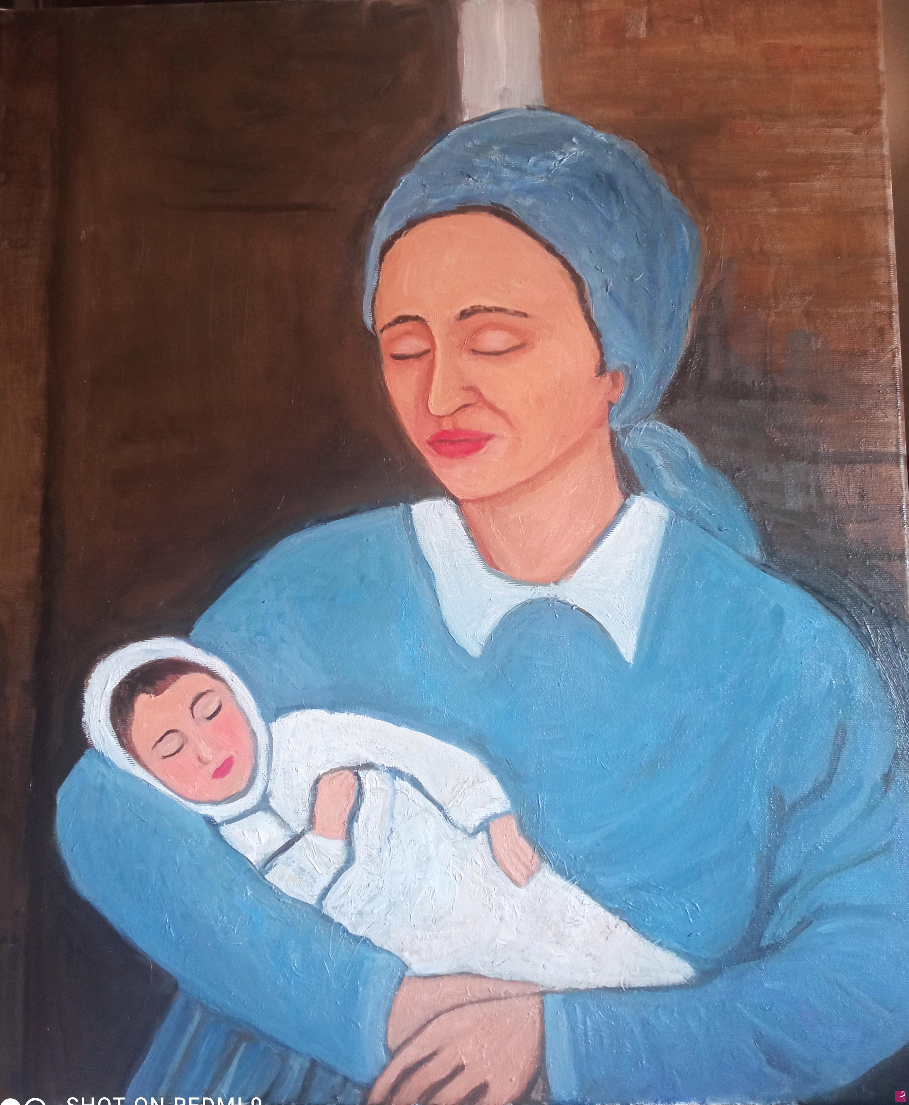 quadri in vendita online - Donne del novecento: ninna nanna di nonna Stella