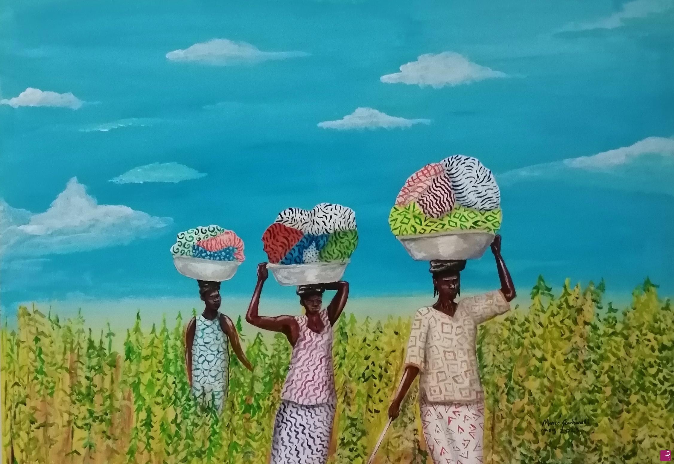 quadri in vendita online - Donne del West Africa