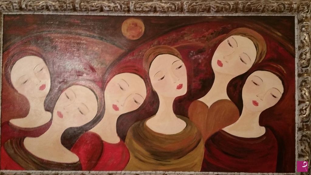 quadri in vendita online - donne in rosso