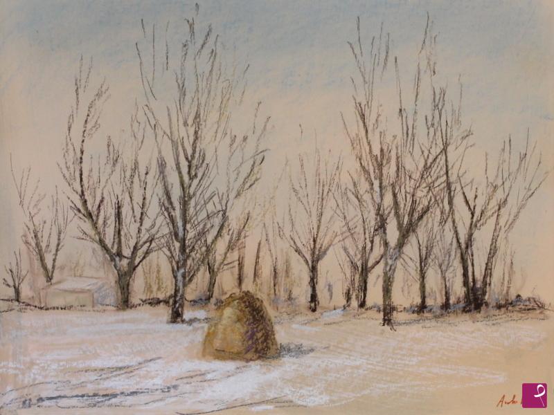 quadri in vendita online - dopo la neve