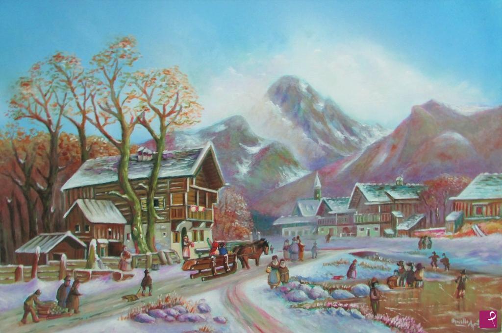 quadri in vendita online - Dopo la nevicata