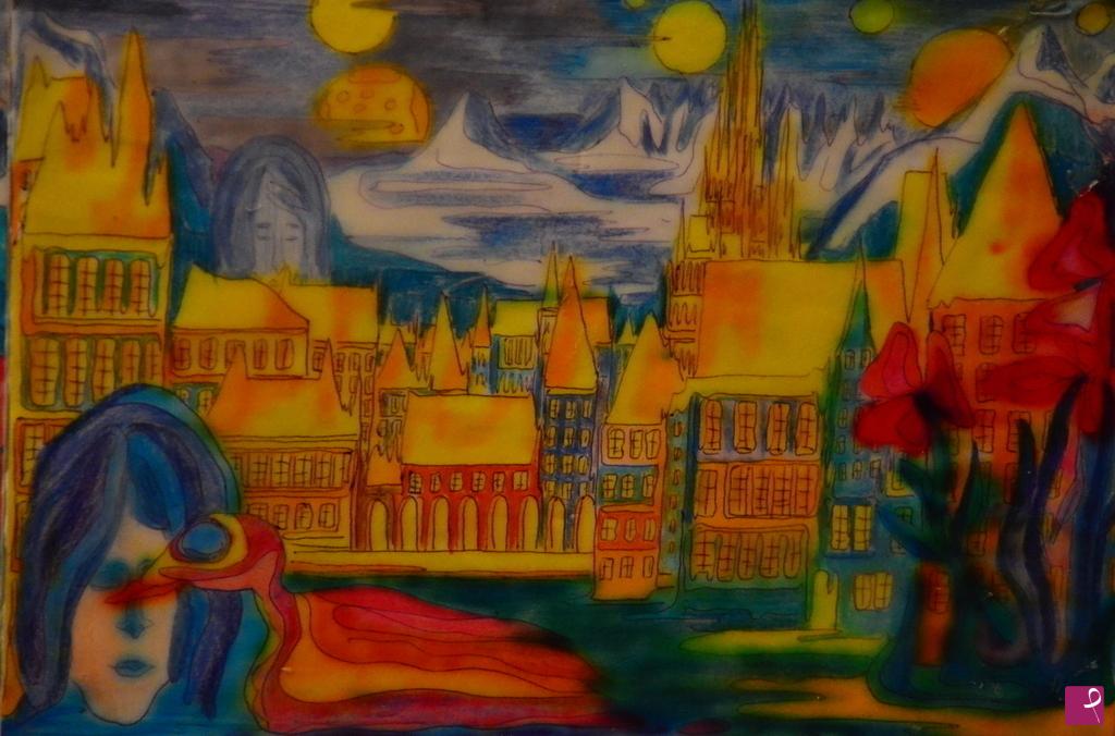 quadri in vendita online - DORATA CITTA' ASTRALE GERMANICA