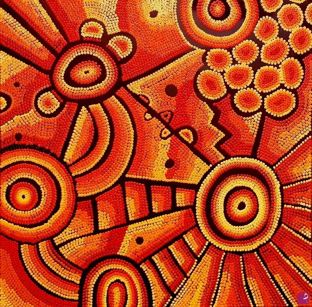 quadri in vendita online - Dot painting - Dream - n°8 - 100cmX100cm - olio su tela