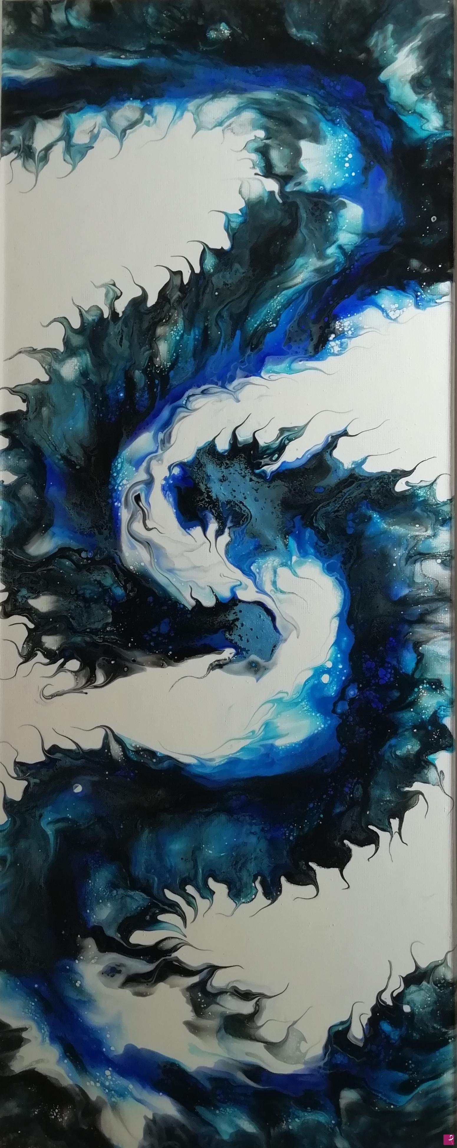 quadri in vendita online - Dragoni blu