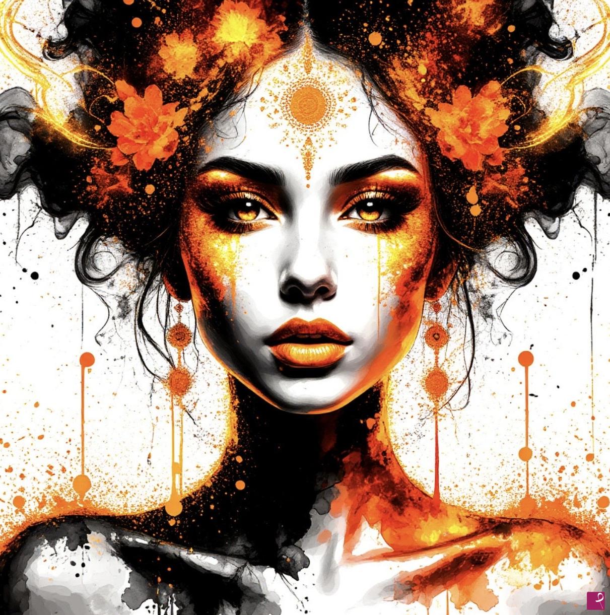 quadri in vendita online - Drawing girl