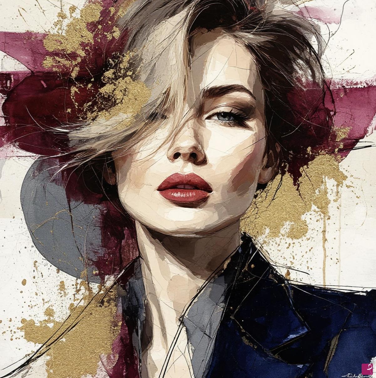 quadri in vendita online - Drawing Lady