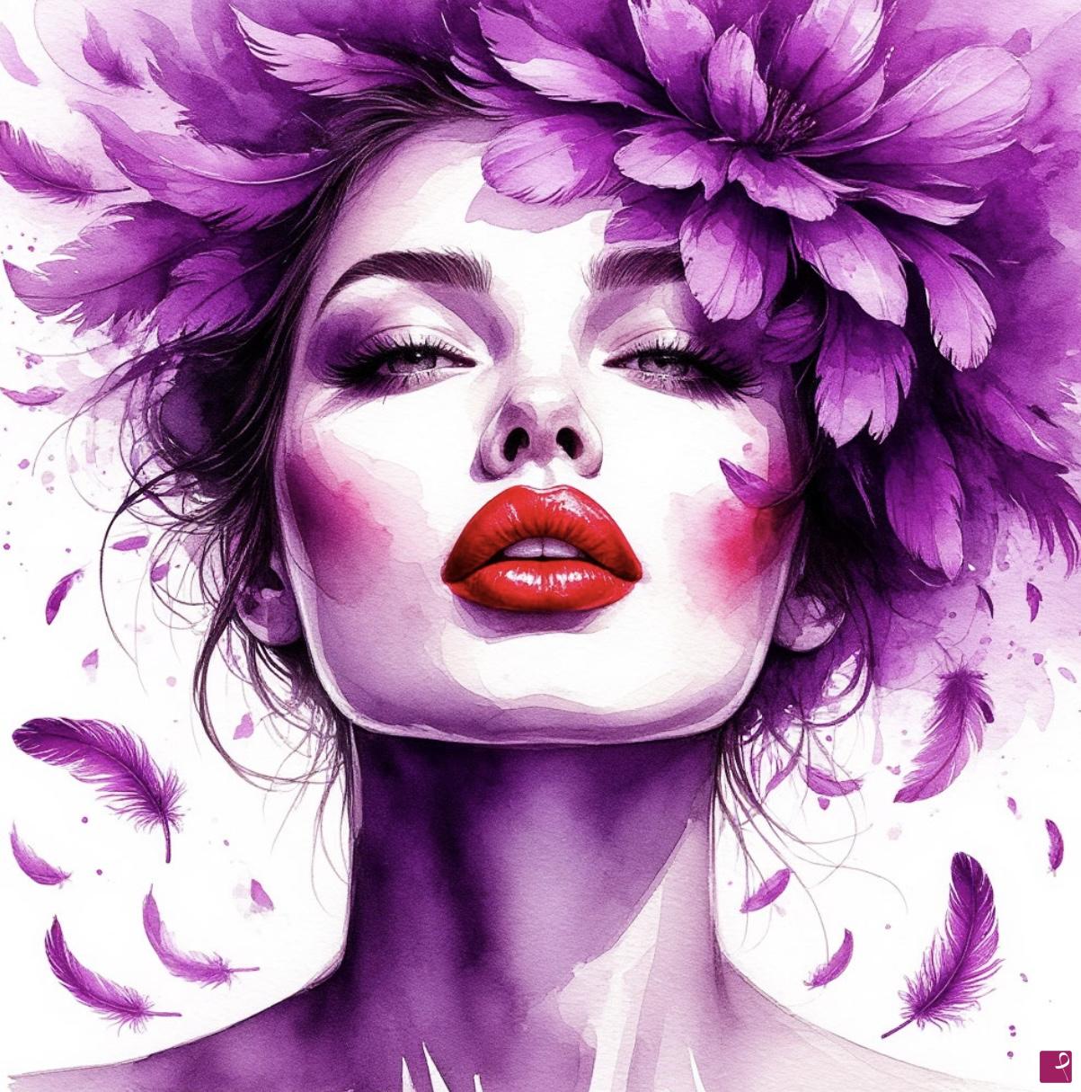 quadri in vendita online - Drawing of a woman's face4